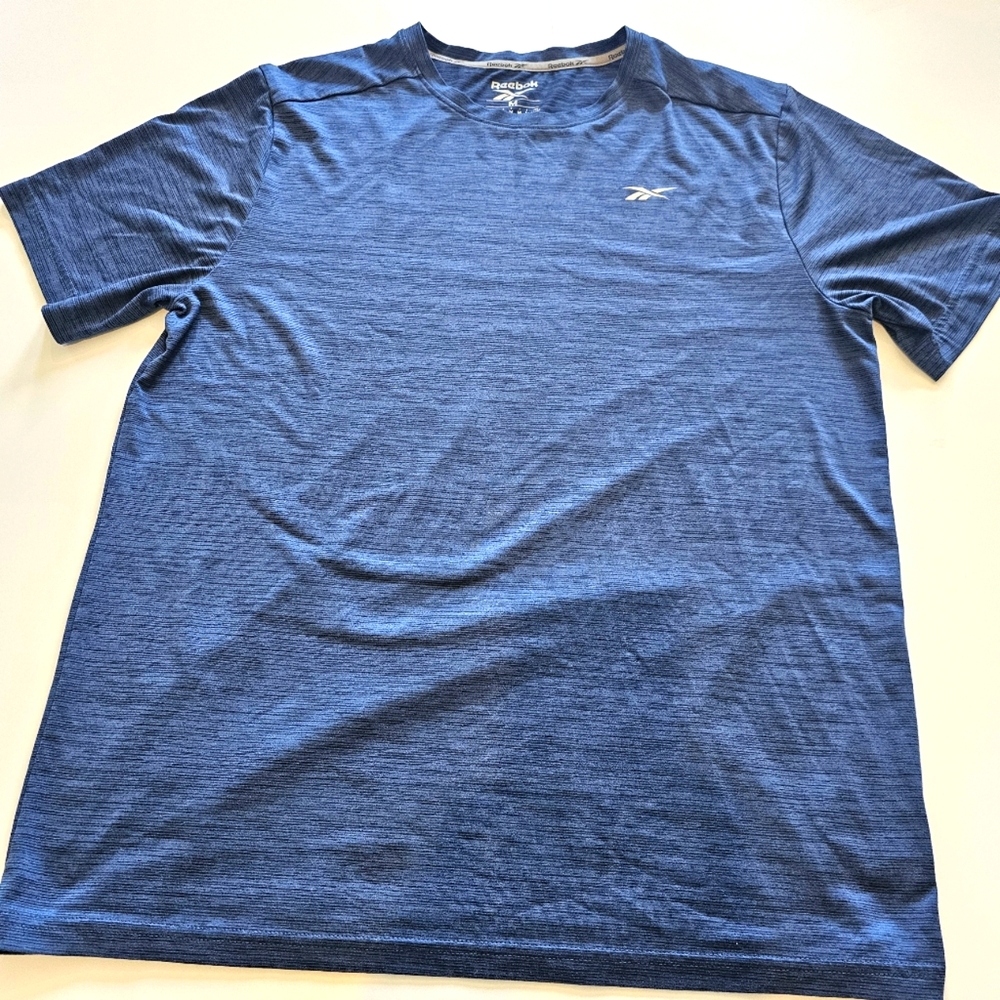 Reebok Short Sleeve Textured Active Tee Turkish Sea Mens M